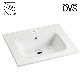  Chaozhou Modern White Black Ceramic Lavatory Wash Basin Rectangle Thin Edge Vanity Top Single Cabinet Bathroom Sink Wash Basin Wall Hung Basin Undermount