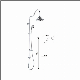  Traditional Victorian Deck Mounted Bath Shower Mixer Taps, Rigid Riser Rain Head & Hand Shower Hose Set