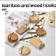  Country Style Wooden Single Wall Clothe Hanger Mounted Coat Rack Natural Wood Wall Walnut Hook