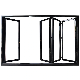  Customized Powder Coating Aluminum Profiles Folding Window