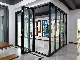  Modern Design Aluminium Sliding Bi Folding Door with Thermal Break System Low-E Double Glazed Glass for Entrance Door in Aluminium Glass Sunroom Outdoor Room