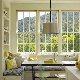 American Style UPVC Vinyl Double-Hung Windows and Doors Profiles Single Hung PVC Window manufacturer