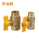 Ifan Free Sample Brass Gas Valve Aluminum Butterfly Handle Female Male Thread Brass Ball Valve manufacturer