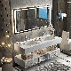 New Design Wall Standing Bathroom Cabinet with Rock Plate Sink Bathroom Vanity with Factory Price manufacturer