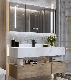 High-End Fashion Modern Melamine Bathroom Vanity Cabinet with LED Mirror for Washroom manufacturer