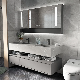 Rock Plate Integrated Basin Bathroom Cabinet Modern Simple Washbasin Washbasin Cabinet Combined Toilet Washstand Double Basin manufacturer