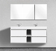 New Design Wall Mount Vanity LED Mirror Floating Double High Quality Bathroom Vanity Cabinets manufacturer
