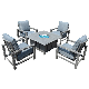  Cast Aluminum Patio Furniture Outdoor Garden Furniture Morton Fire Pit & Sofa Set