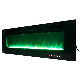  72inch Flame Decorative Wall Mount Custom Glass Panel Insert Electric Fireplace