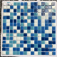 Foshan Factory Wholesale Price Blue Green Color Floor Hot Swimming Pool Melt Glass Mosaic Tile manufacturer