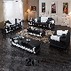  Antique Home Furniture Versace Modular Chesterfield Genuine Leather Sofa Set for Living Room