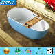  Popular Simple Colourful Sanitary Ware Acrylic Bathtub Blue Color (BT-Y2567-Blue)