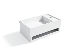 Small Size Solid Surface Wall Hung Basin Cabinet Vanity Sink Bathroom Sinks manufacturer
