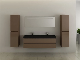 2022 Modern and Luxury Hot Sale House Bathroom Furniture with Mirror and Side Cabinet Bathroom Vanity Sanitary Ware manufacturer