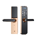  Remote Control Electronic Fingerprint Password Smart Office Hotel Door Lock Frameless Sliding Glass Aluminum Tuya APP