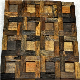  Solid Wood Mosaic Wall Panels, Room Reclaimed Boat Wood Wall Panel