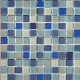 Factory Supply Villa Decorative Blue Mix Glass Mosaic Swimming Pool Tile manufacturer