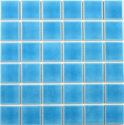 48X48mm Hotel SPA Swimming Pool Wave Blues Mosaic for Bathroom