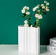  Matte Decorative Ceramic Flower Vase Simple Design Modern Nordic White Vase for Home