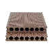  Outdoor Garden Flooring 3D Embossed Teak Wood Flooring Wooden Plastic Composite WPC Decking