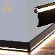  Leading Manufacturers Custom Modern Flooring Baseboard Lighting Profile Aluminum Skirting Board with LED Light