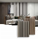  Slat Hollow Design PVC Film Waterproof UV-Resistant WPC Wall Panel Indoor Decoration Composite Wall Cladding Groove WPC Wall Panel