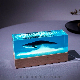  Ocean Style Epoxy Resin Humpback Whale with LED Lighting Wood Base