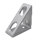  Aluminum Extrusion 6 Holes Triangle Tall Gusseted Inside Corner Bracket