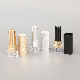  Refillable Pink Color Square Aluminum Lipstick Container Unique Design ABS Plastic Lipstick Tube