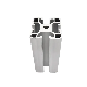  OEM Silver Black Anodized Kitchen Profile Parts Aluminium Extrusion Press