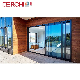  Factory Wholesale Price Aluminum Alloy Three Tracks Narrow Sliding Glass Doors Slim Frame Sliding Doors