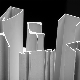  Industrial Aluminium Profile Coated Ral Colors 6063 T5 Custom Extrusion for Building
