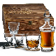 Decanter Set with 4PCS Whisky Glasses in Wood Gift Box for Birthday