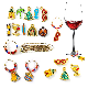  Yc Gifts Custom Design Enamel Wine Glass Markers Tags Wine Charms for Stem Glasses Wine Tasting Party Gifts Favors Decorations Supplies