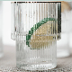 Custom Wholesale Transparent Handblown Ribbed Glass Cups Glassware Tumbler