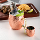  Custom Hot Sell Beer Cocktail Cups Party Hammer Copper Plated Stainless Steel Moscow Mule Mug