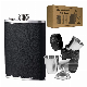  Leakproof, Rustproof 8oz Leather Flask Gift Box Premium 304 Stainless Steel Hip Flask Gift Set for Liquor