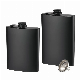 Single Wall Flat Stainless Steel Leakproof Thin 8 Oz & 12 Oz Hip Flasks for Liquor with Funnel manufacturer