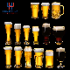  Wholesale Free Sample Custom Durable Pilsener Tumbler Beer Drinking Glassware Glass Beer Stein Mug Heavy Base Pint Glass Cup Ipa Beer Glass for Pub Restaurant