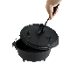  Portable Multi-Function Outdoor Cookware Stew Pot Barbecue Soup Picnic Pot Cast Iron Dutch Oven Camping
