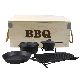  Outdoor Camping Cast Iron Dutch Oven Set with Wooden Case