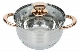  Fashion Golde Handle Straight Shape Casserole Stainless Steel Kitchenware Set
