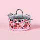  colorful Printed Pattern Nonstick Sauce Pot 16cm Aluminium Casserole with Lid