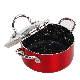  14cm 16cm 18cm Cassrole Red Glossy Mini Stockpot with Spiral Base