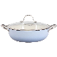  Lightweight Cast Iron Shallow Casserole with Easy-Clean Enamel Saucepan Chef′s Flat Bottom Pot Non-Stick