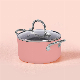  14/16/18 Cm Nonstick Coating colorful Aluminum Cooking Soup Pot Stock Pot with Chrome-Plated Handles