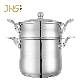 1 2 Layers Stainless Steel Stock Pots Couscous Steamer Pot