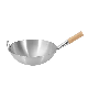 Restaurant Hotel Steel Wok Wooden Handle Cooker Pan Stainless Steel 201 Wok