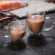  80ml 150ml 250ml 350ml 450ml 550ml 650ml Heat Resistant Borosilicate Double Wall Glass Kitchenware Glassware Coffee Tea Water Milk Wine Beer Glass Cup Mugs