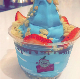 10oz Plastic Ice Cream Cup, Pet Sundae Cup with Lid